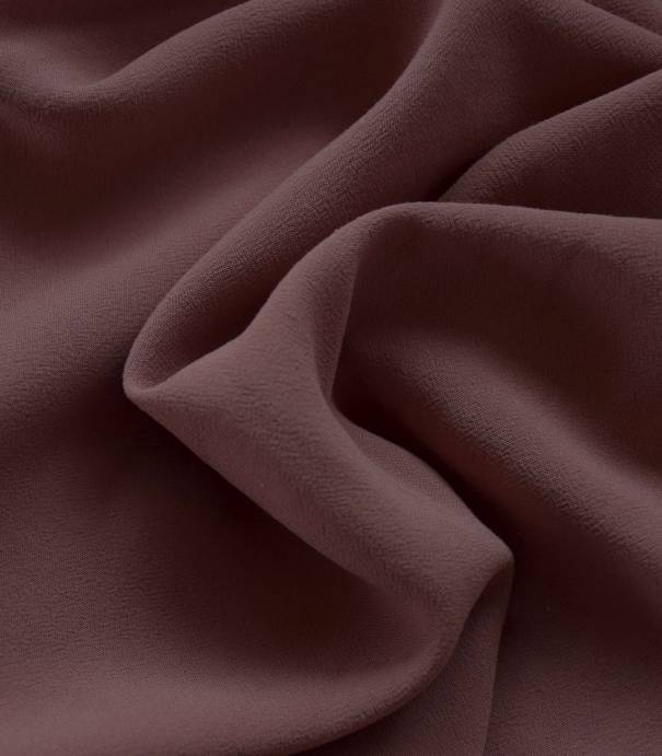 Tissu crêpe viscose mat - Chocolat