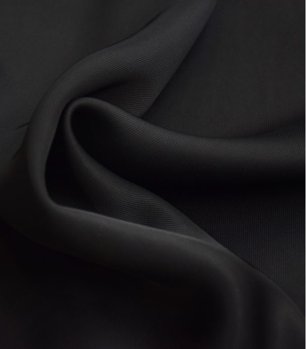 Tissu doublure heavy twill viscose - Noir