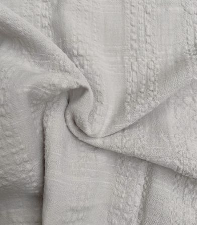 Tissu coton viscose jacquard - Square Brume