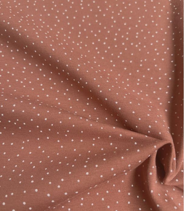 Tissu jersey - Dotty canelle