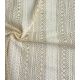 Tissu maille crochet Rayures - Beige