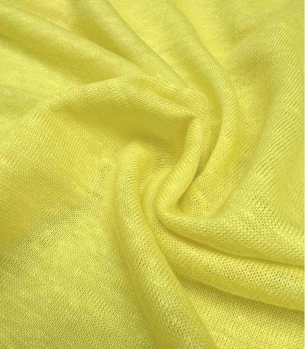 Tissu jersey de lin - Citron