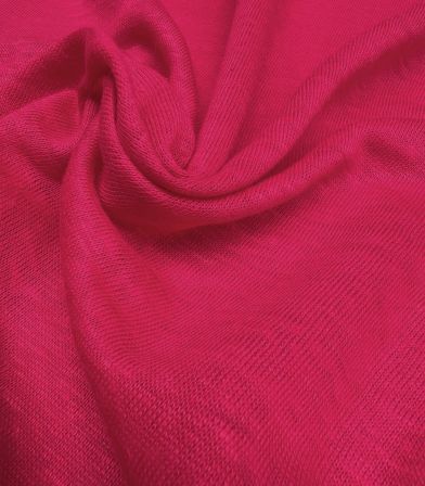 Tissu jersey de lin - Framboise