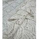 Tissu dentelle crochet Eventails - Ecru