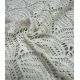 Tissu dentelle crochet Eventails - Ecru