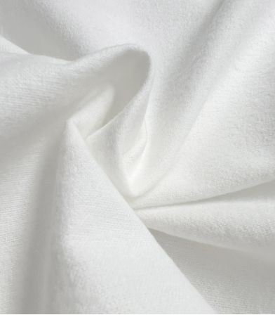 Tissu flanelle de coton - blanc cassé