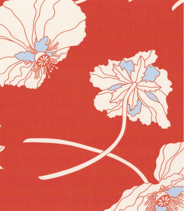 Tissu Liberty Fragile Blooms - Vermillon