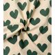 Tissu Jersey imprimé - Hearts green