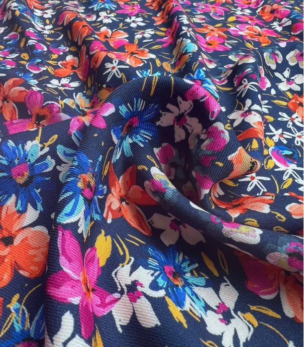 Tissu twill viscose - Jardin luxuriant