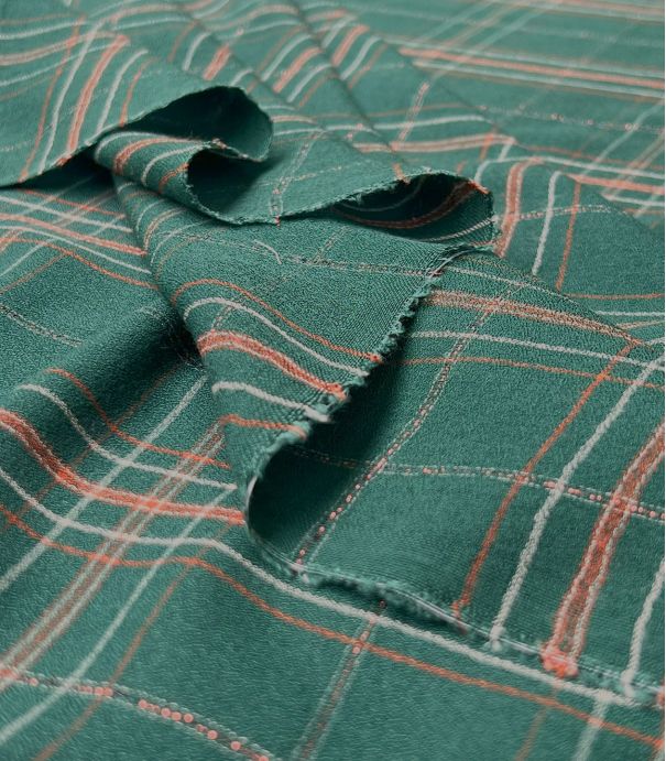 Tissu Shiny Checks - Green