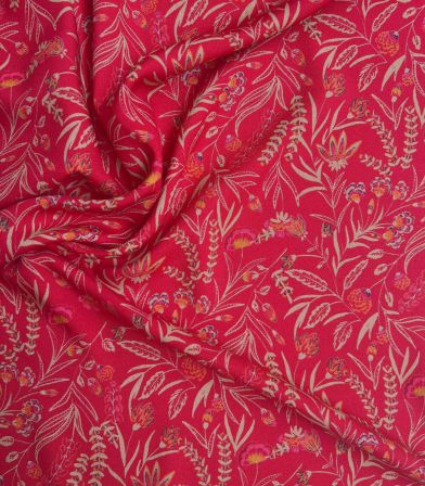 Tissu viscose Rama - Rouge