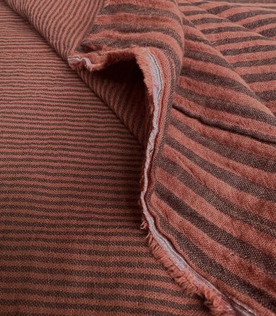 Double gaze Stripes - Charbon / toffee