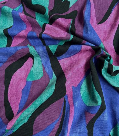 Tissu jersey viscose - Wild jungle purple