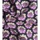 Tissu velours milleraies - Fleurs pop Noir