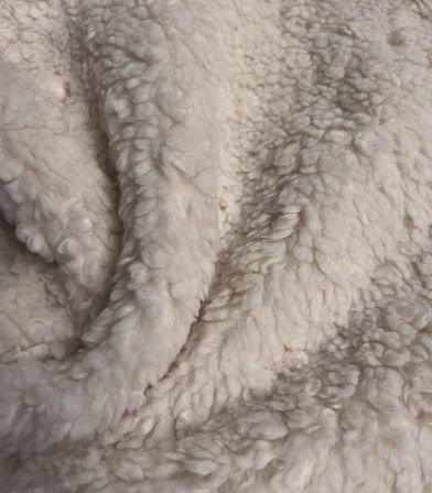 Tissu fourrure Sherpa - Beige