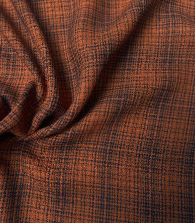 Tissu crêpe viscose Checks - Écureuil