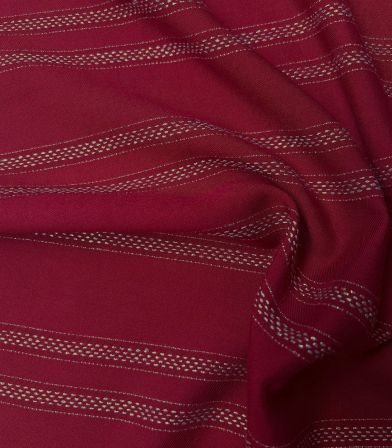 Tissu viscose Gold stripes - Bordeaux