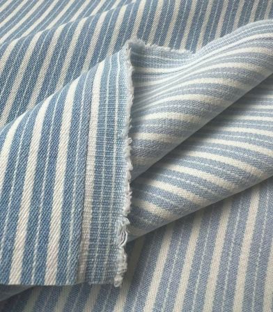 Tissu Jean stripes - Sky blue