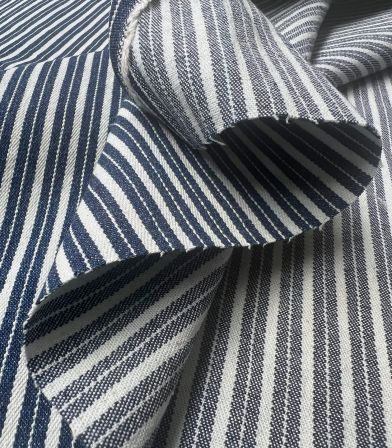 Tissu Jean stripes - Indigo