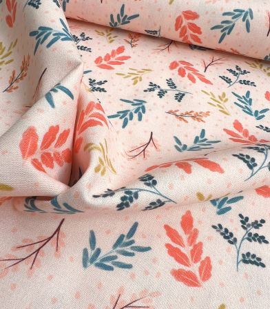 Tissu bio Cloud9 - Pastel Branches pink