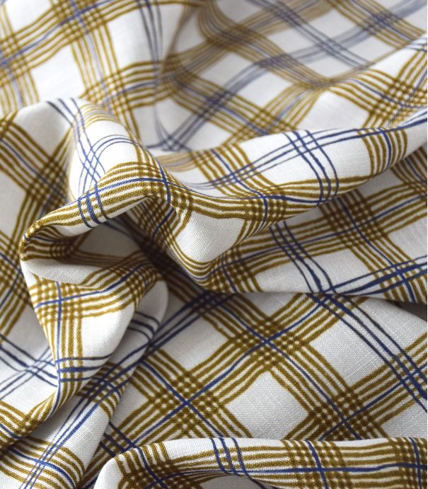 Tissu viscose tramée - Harry's checks Bronze