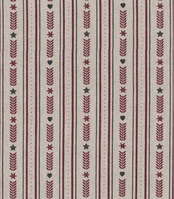 Tissu coton aspect lin - Xmas Stripes