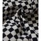 Tissu jacquard damier - Noir & Blanc