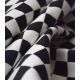 Tissu jacquard damier - Noir & Blanc