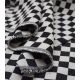 Tissu jacquard damier - Noir & Blanc