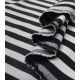 Tissu jacquard stripes - Noir & Blanc