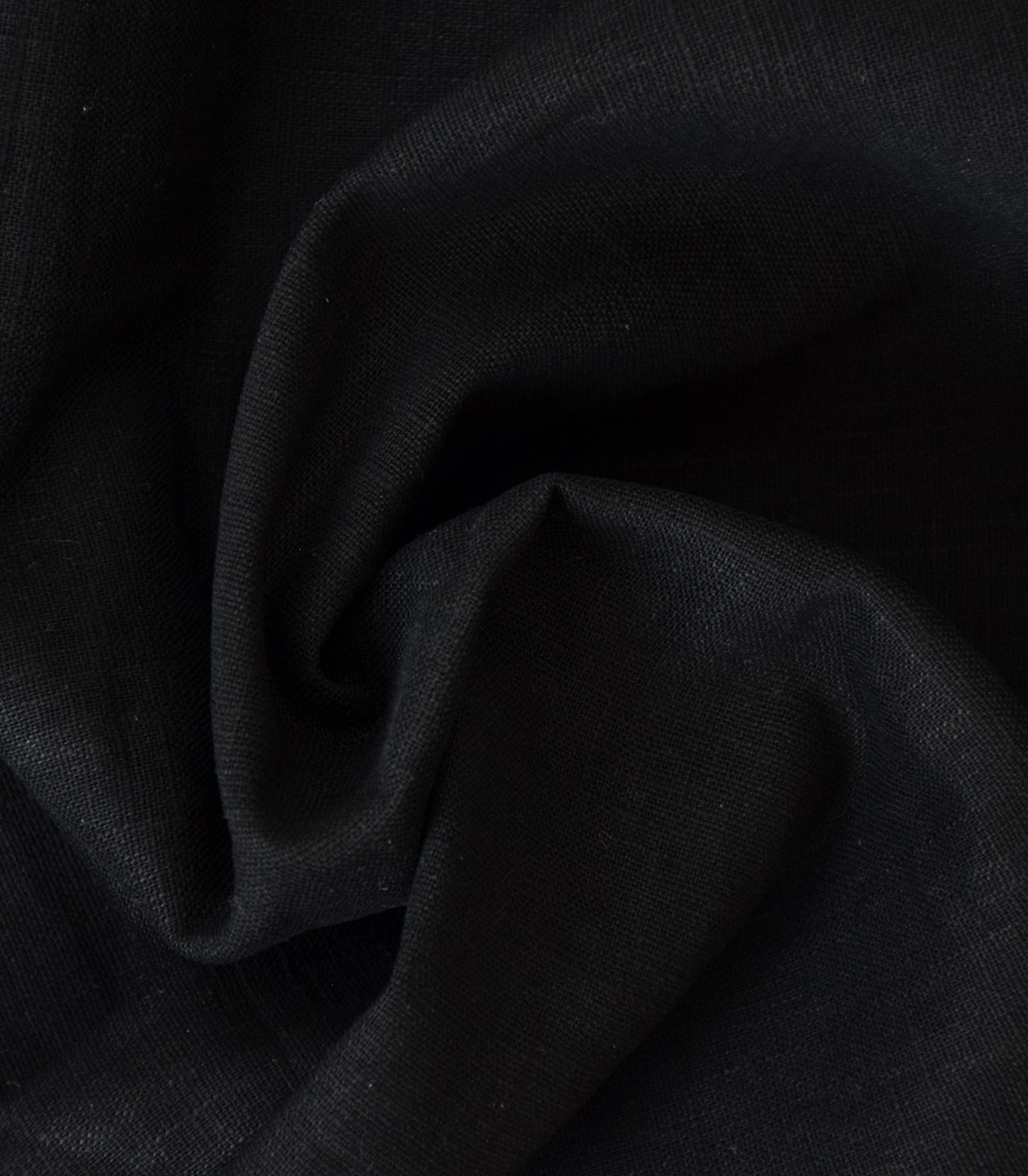Tissu lin noir naturel - au mètre pas cher - Tissus Lionel