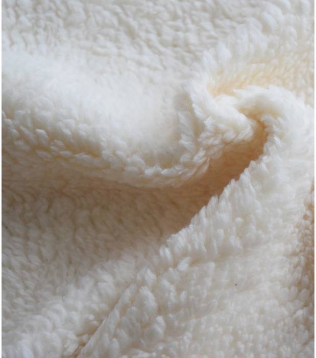 Chaussettes bébé en laine doublées de tissu fausse fourrure mouton