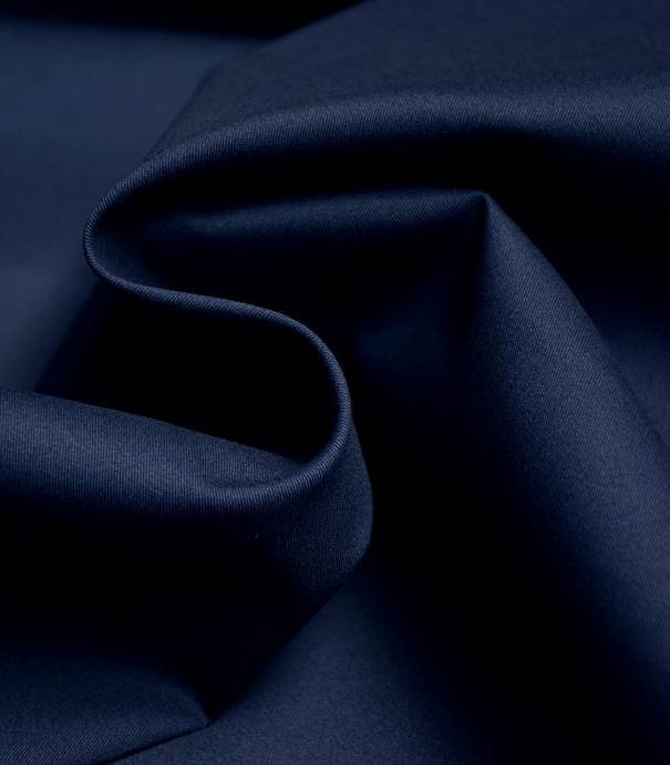 Tissu gabardine fine stretch - Bleu marine